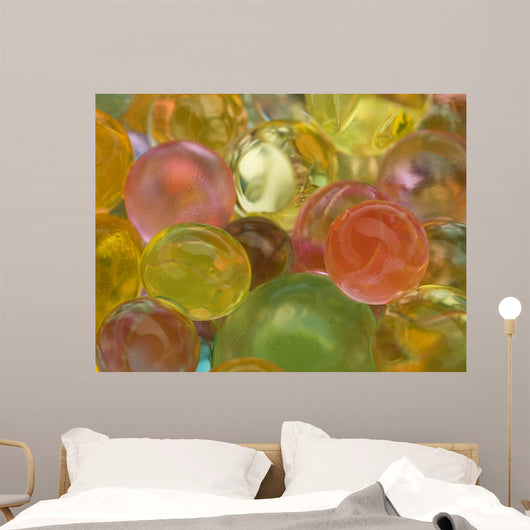 Glowing Translucent Colored Balls Wall Decal