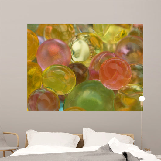 Glowing Translucent Colored Balls Wall Decal