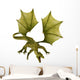 Green Dragon Attack Wall Decal