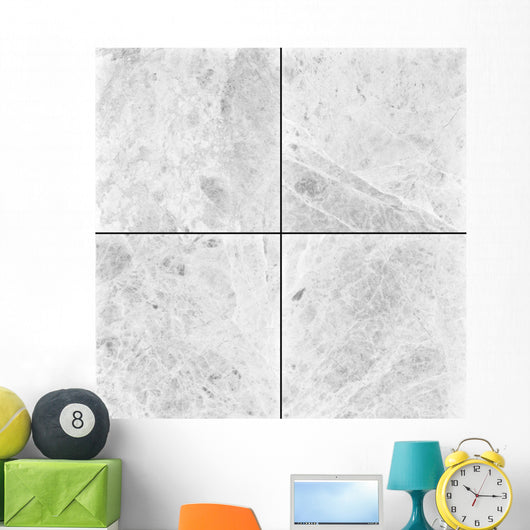 Four Different White Marble Wall Decal