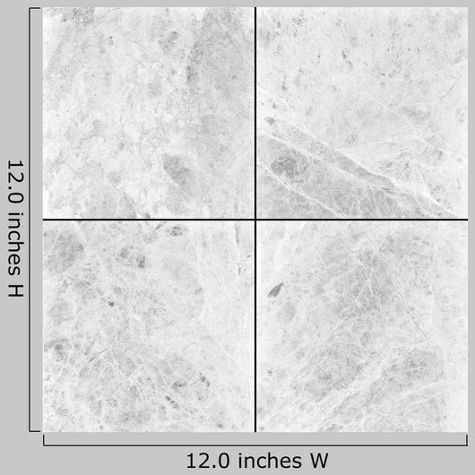 Four Different White Marble Wall Decal