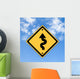 Curves Ahead Warning Sign Wall Decal