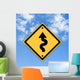 Curves Ahead Warning Sign Wall Decal