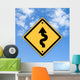 Curves Ahead Warning Sign Wall Decal