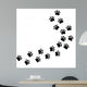 Animal Walk Print Wall Decal Sticker Set 1
