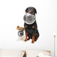 Rottweiler Chihuahua and Food Wall Decal
