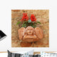 Terracotta Flowerpot with Angelic Wall Decal