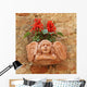 Terracotta Flowerpot with Angelic Wall Decal