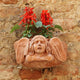 Terracotta Flowerpot with Angelic Wall Decal