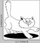 Running Fluffy Cat Fot Wall Decal