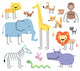 Various Animals Wall Decal
