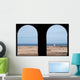 Portcullis Windows Looking Over Beach Wall Decal