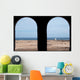 Portcullis Windows Looking Over Beach Wall Decal
