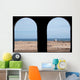 Portcullis Windows Looking Over Beach Wall Decal