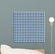 Blue Grunge Plaid Tablecloth Pattern Wall Decal