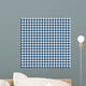 Blue Grunge Plaid Tablecloth Pattern Wall Decal