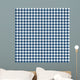 Blue Grunge Plaid Tablecloth Pattern Wall Decal