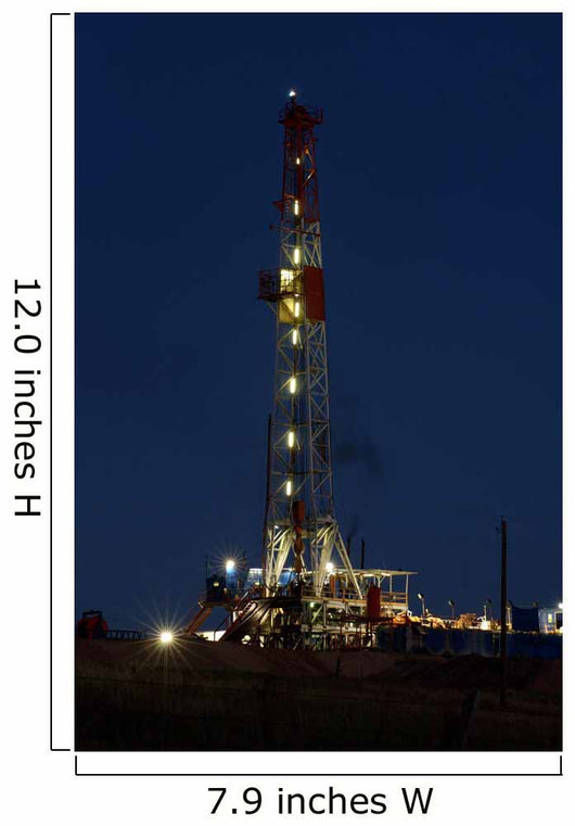 Drilling Rig Night Wall Decal