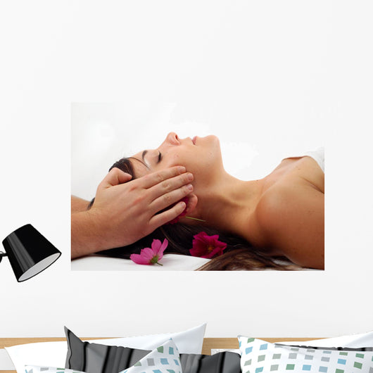 Spa Salon 14 Cheek Massage Wall Decal