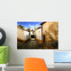 Back Street with Stucco Buildings Wall Decal