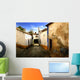Back Street with Stucco Buildings Wall Decal