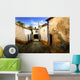Back Street with Stucco Buildings Wall Decal