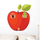 Apple Worm Wall Decal