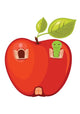 Apple Worm Wall Decal