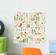 Seamless Pattern with Floral Wall Decal