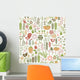 Seamless Pattern with Floral Wall Decal