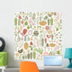 Seamless Pattern with Floral Wall Decal