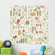 Seamless Pattern with Floral Wall Decal