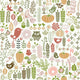 Seamless Pattern with Floral Wall Decal