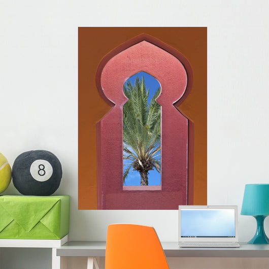 Moroccan Window Date Palm Wall Decal
