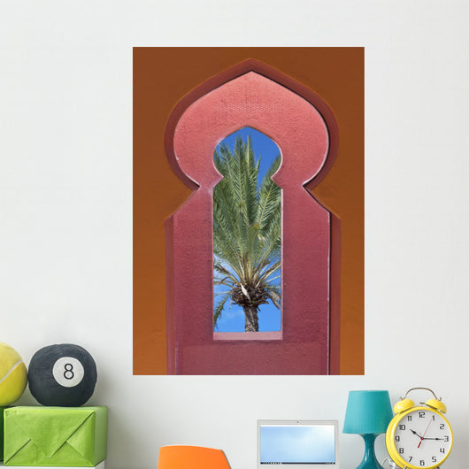 Moroccan Window Date Palm Wall Decal