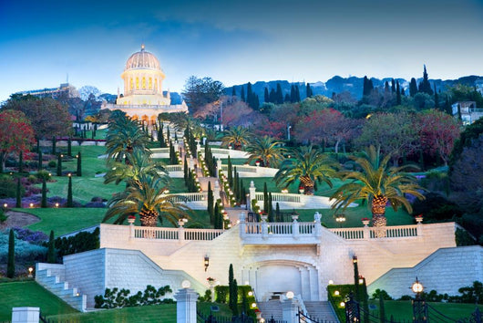 Night Bahai Gardens Israel Wall Decal