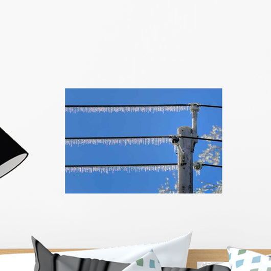 Icicles Hanging from Power Wall Decal