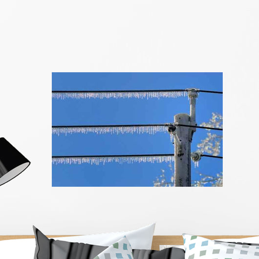 Icicles Hanging from Power Wall Decal