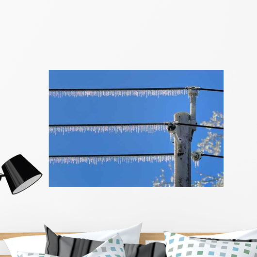 Icicles Hanging from Power Wall Decal