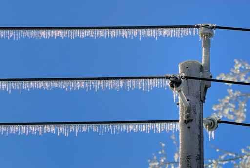 Icicles Hanging from Power Wall Decal