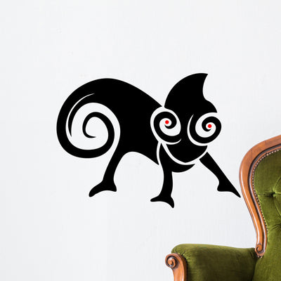 Abstract Reptile Wall Decal shown on a wall