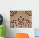 Red Damask Wallpaper Wall Decal