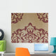 Red Damask Wallpaper Wall Decal