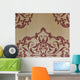Red Damask Wallpaper Wall Decal