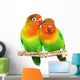 Pair Little Lovebirds Wall Decal