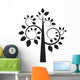 Black Silhouette Tree Wall Decal