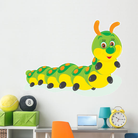 Caterpillar Illustration Wall Decal