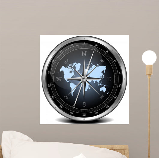 Blue Compass Wall Decal
