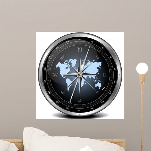 Blue Compass Wall Decal