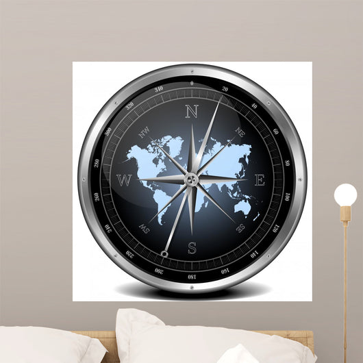 Blue Compass Wall Decal
